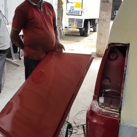 Dr. Ramanathan Practice Van in the making