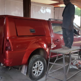 Dr. Ramanathan Practice Van in the making